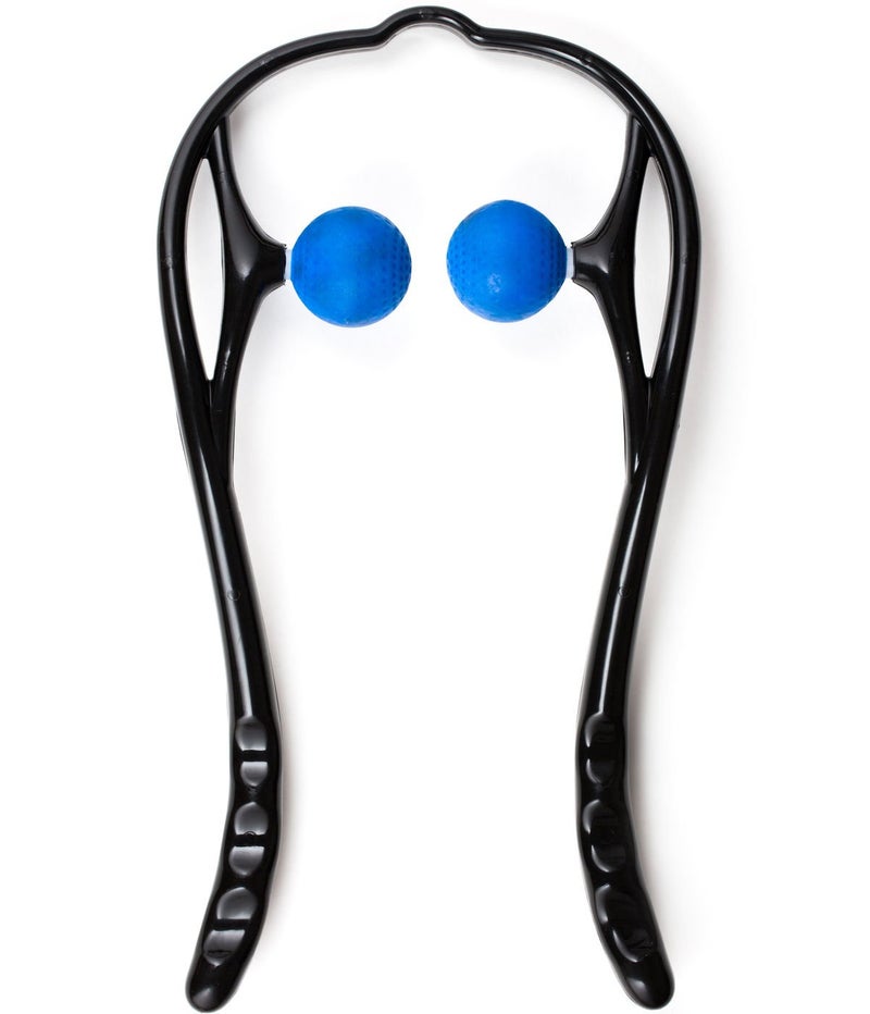LuxFit Neck Massager, Neck and Shoulder Shiatsu Deep Tissue Trigger Point Manual Self Muscle Massage - Image 1